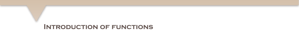 intoroduction of functions